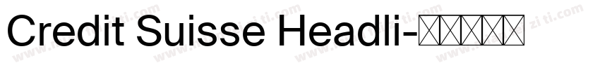 Credit Suisse Headli字体转换